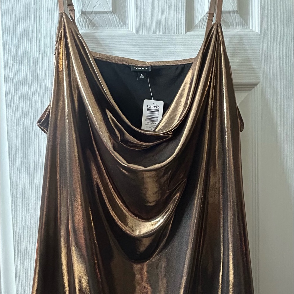 Torrid Bronze Liquid Shine Cowl Camisole